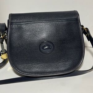 Dooney & Bourke Compartment Flap Bag Black Crossbody All Weather